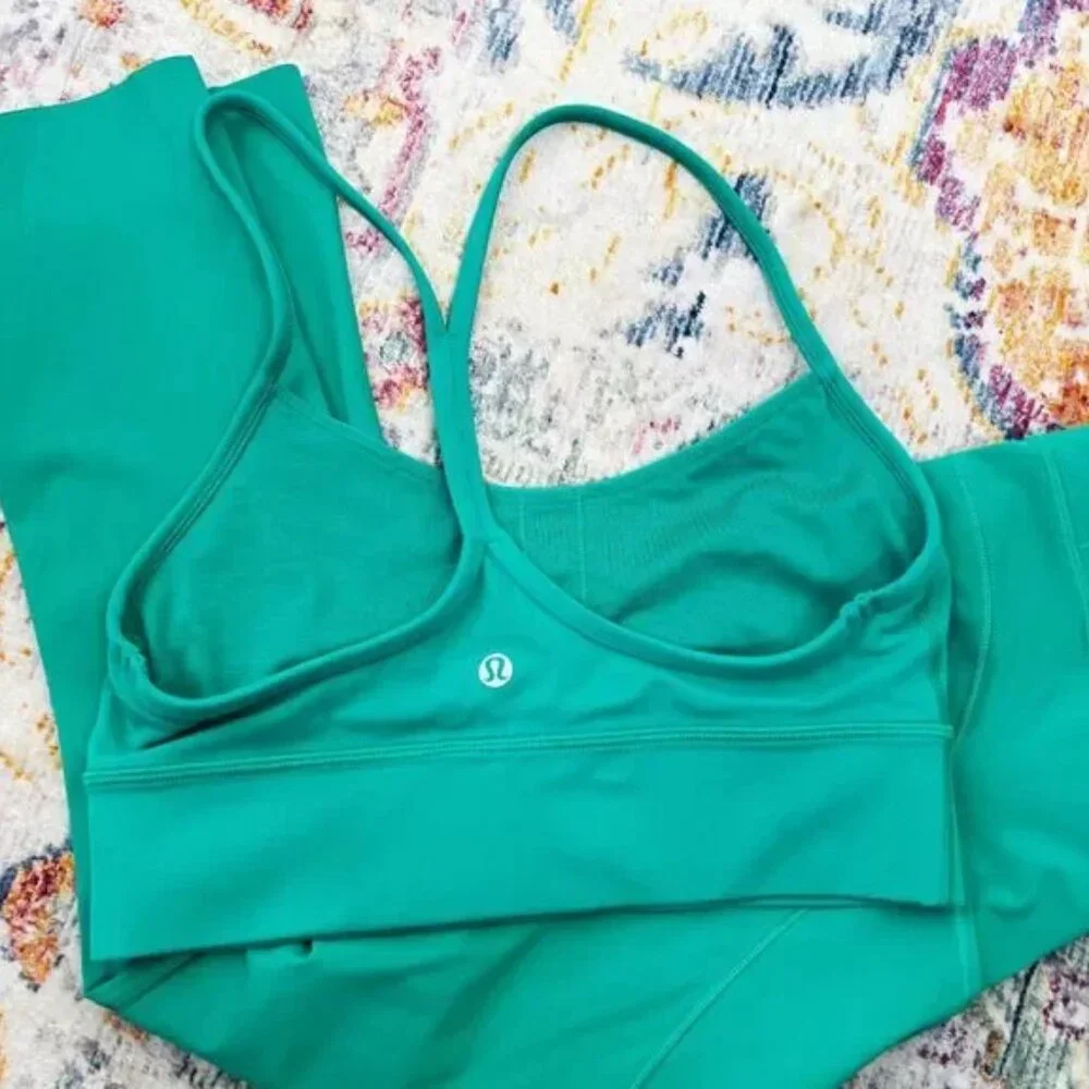 Lululemon Kelly Green Bra Set - Picture 1 of 7
